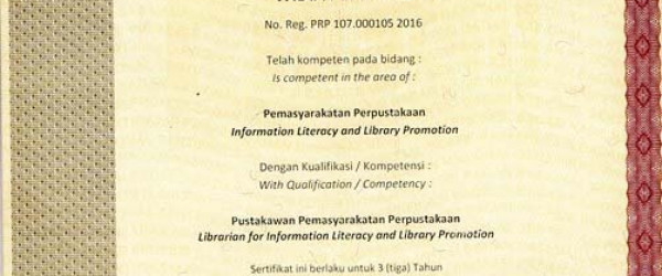 Certification of Competence for Indonesian Librarians