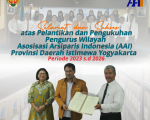 SELAMAT : ASOSISASI ARSIPARIS INDONESIA (AAI) DIY PERIODE 2023-2026, TERLANTIK !
